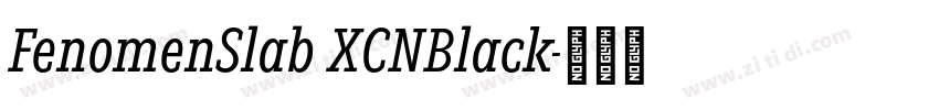 FenomenSlab XCNBlack字体转换